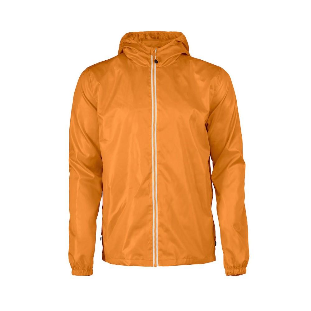 Orange - Front - Printer RED Mens Fastplant Waterproof Jacket