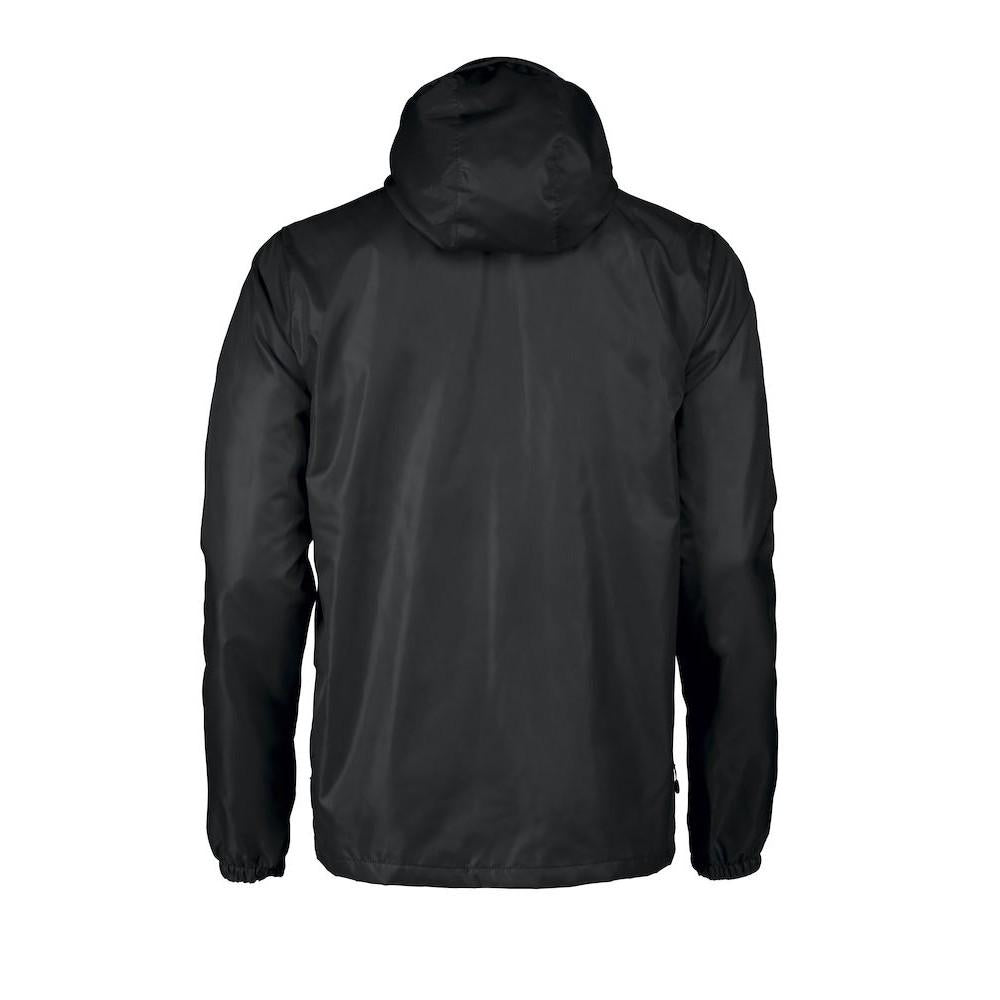 Black - Back - Printer RED Mens Fastplant Waterproof Jacket