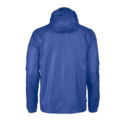 Blue - Back - Printer RED Mens Fastplant Waterproof Jacket