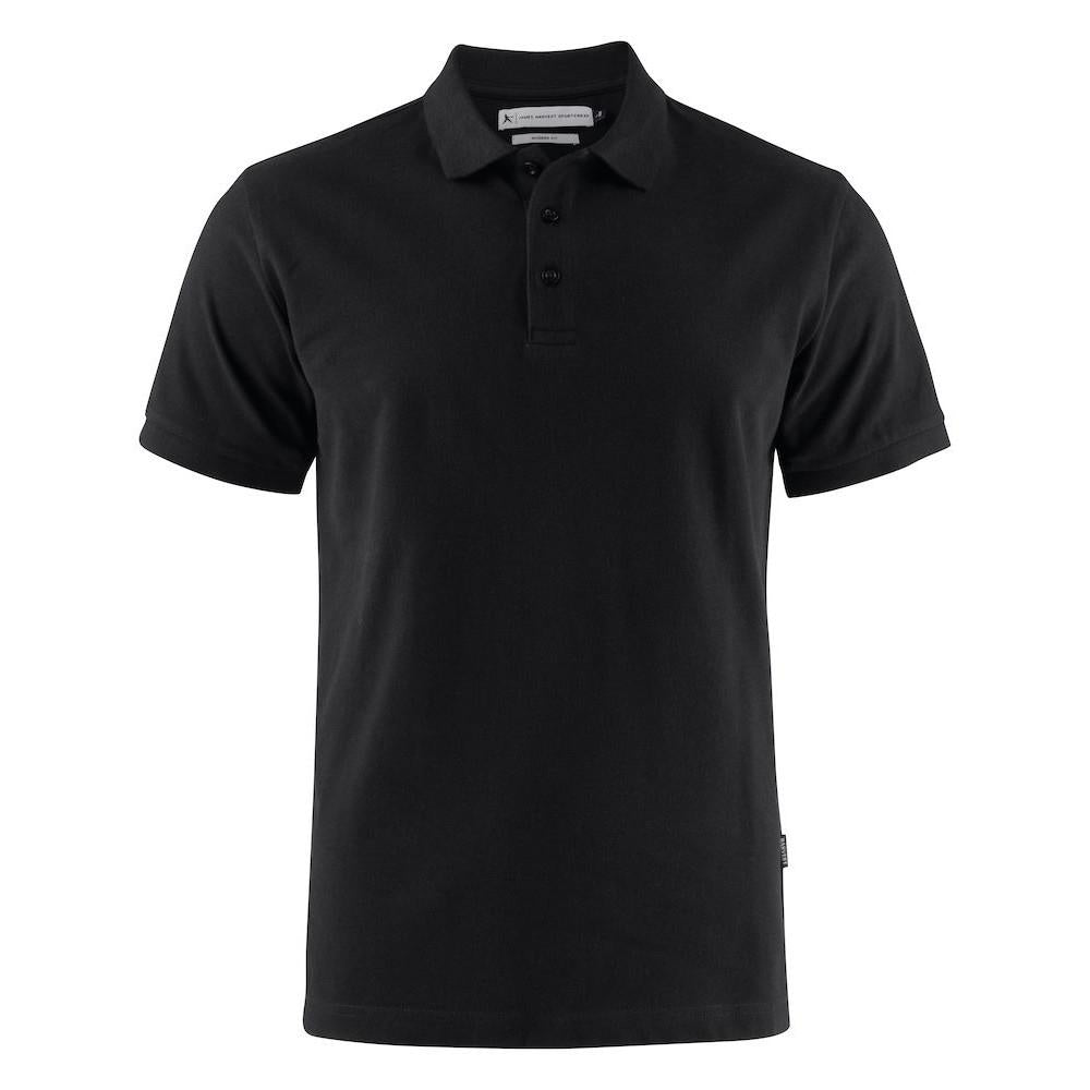 Black - Front - James Harvest Mens Neptune Modern Polo Shirt