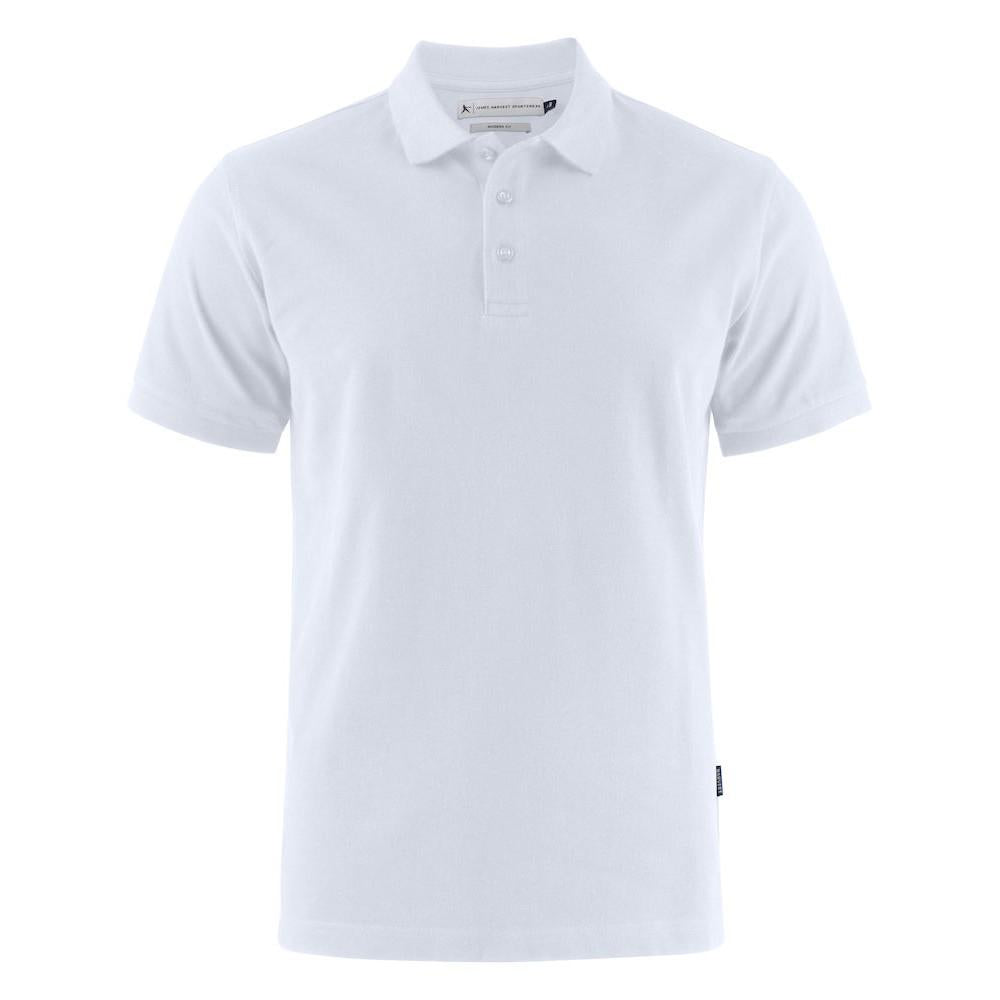 White - Front - James Harvest Mens Neptune Modern Polo Shirt