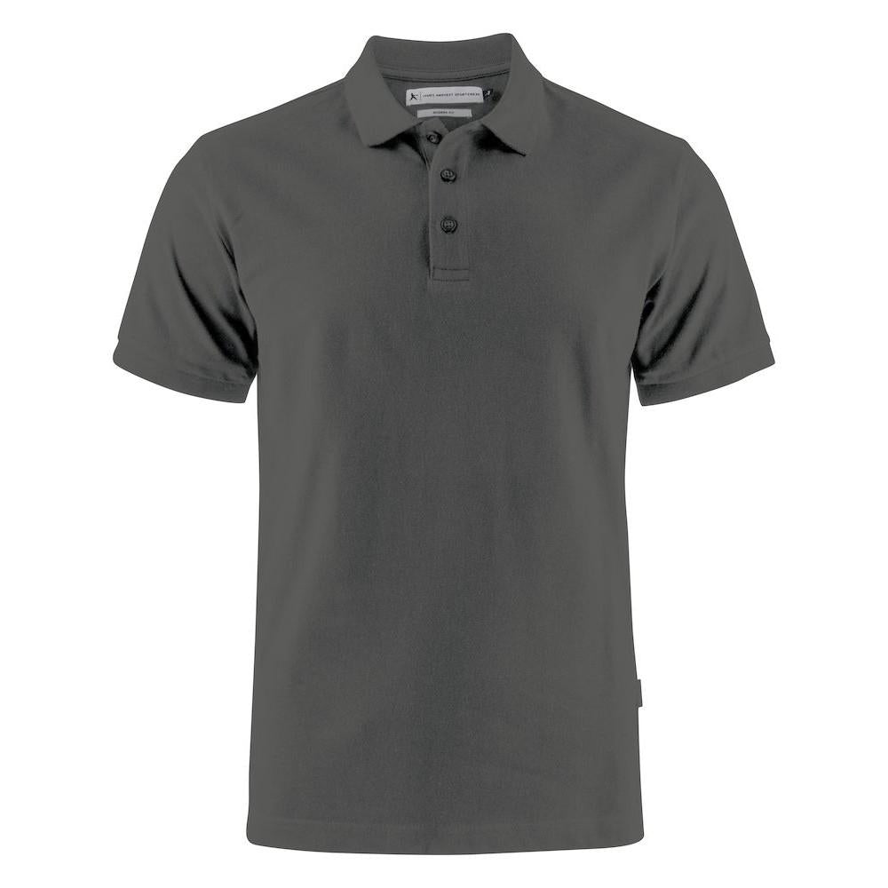 Anthracite - Front - James Harvest Mens Neptune Modern Polo Shirt