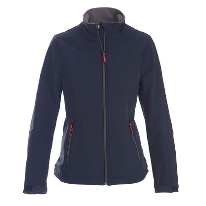 Navy - Front - Printer Womens-Ladies Trial Soft Shell Jacket