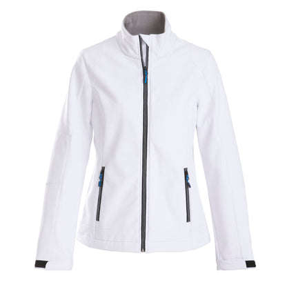 White - Front - Printer Womens-Ladies Trial Soft Shell Jacket
