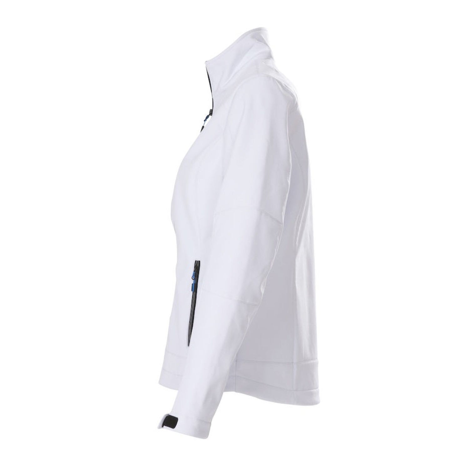 White - Side - Printer Womens-Ladies Trial Soft Shell Jacket