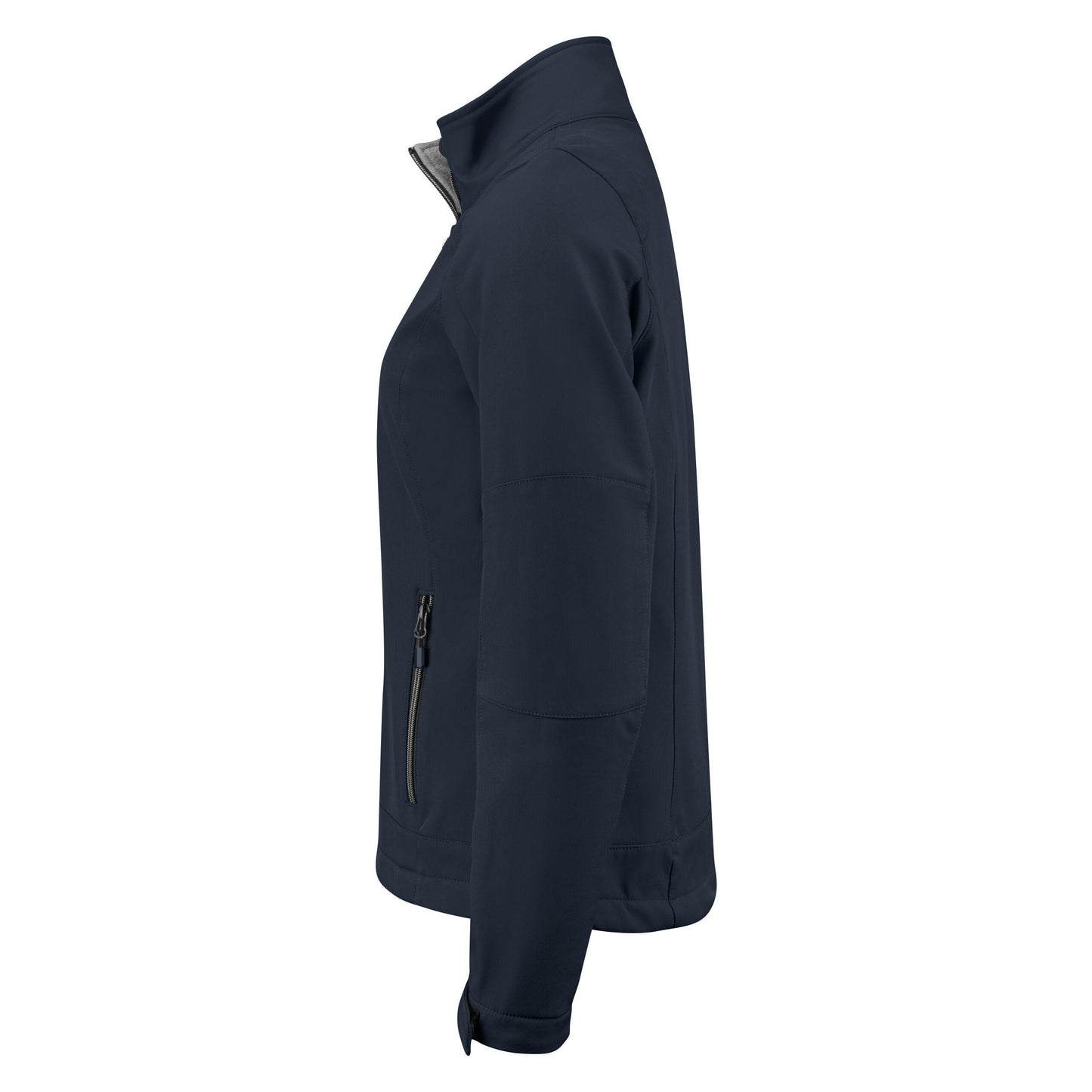 Dark Navy - Side - Printer Womens-Ladies Trial Soft Shell Jacket