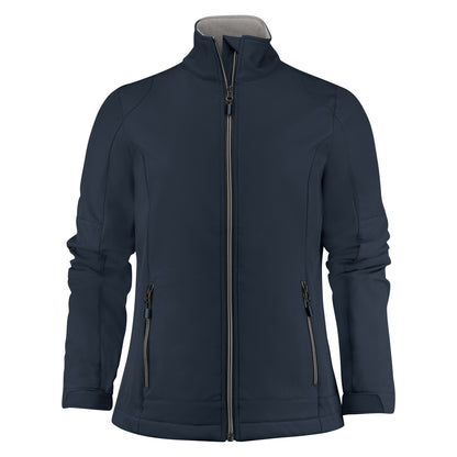 Dark Navy - Front - Printer Womens-Ladies Trial Soft Shell Jacket