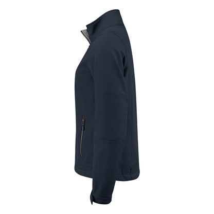 Dark Navy - Back - Printer Womens-Ladies Trial Soft Shell Jacket