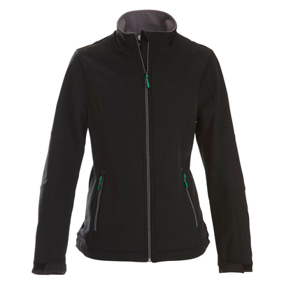 Black - Front - Printer Womens-Ladies Trial Soft Shell Jacket