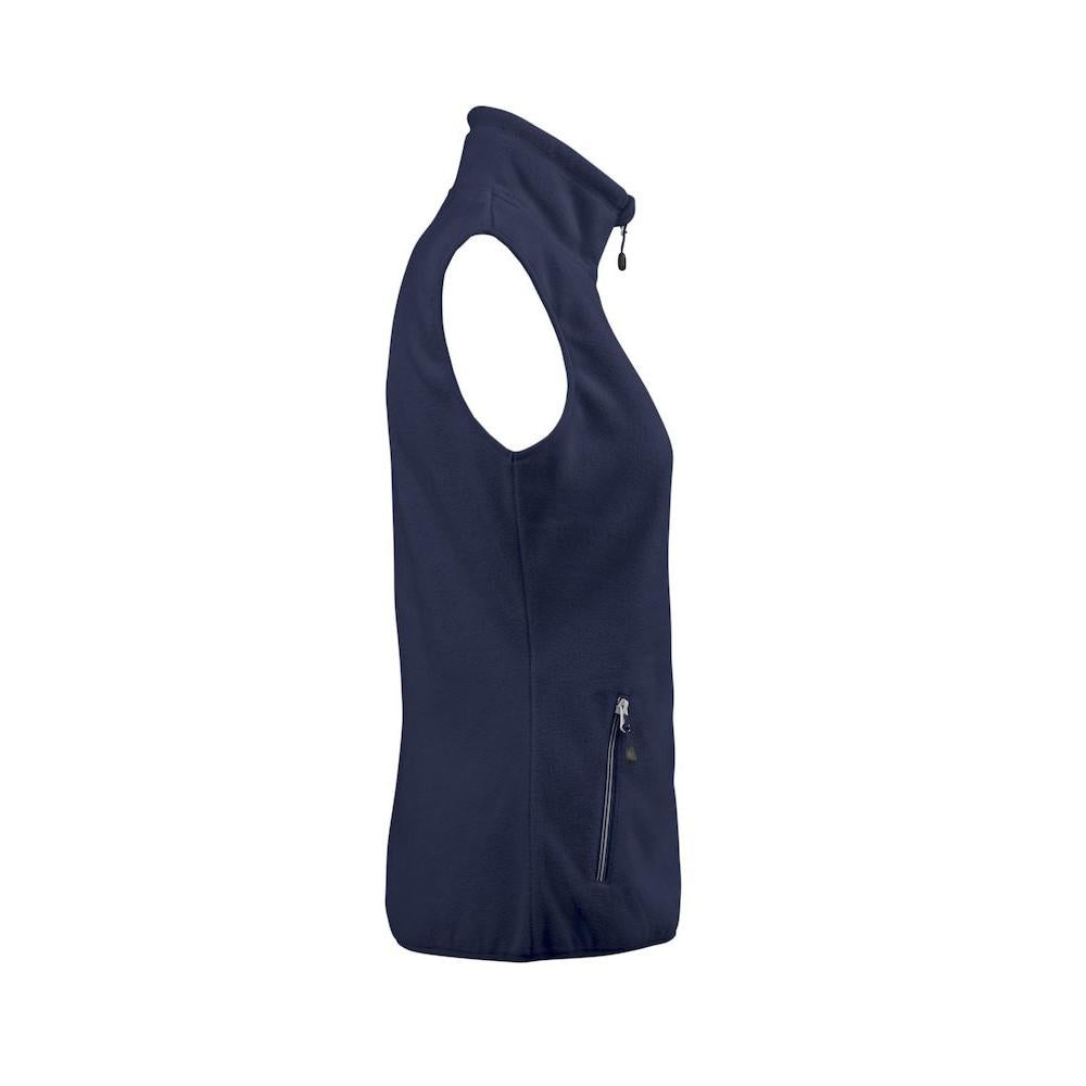 Navy - Side - Printer RED Womens-Ladies Sideflip Body Warmer