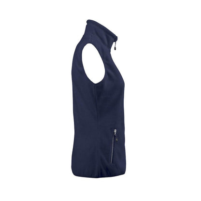 Navy - Side - Printer RED Womens-Ladies Sideflip Body Warmer