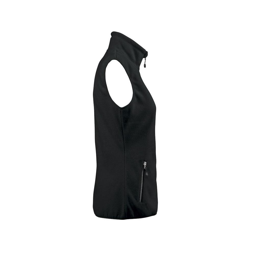 Black - Side - Printer RED Womens-Ladies Sideflip Body Warmer