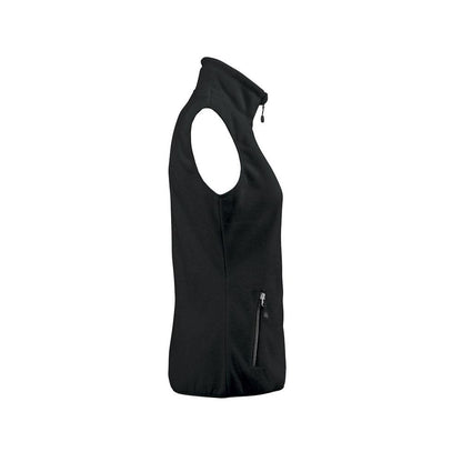 Black - Side - Printer RED Womens-Ladies Sideflip Body Warmer