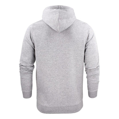 Grey - Back - Printer Mens Overhead Melange Full Zip Hoodie