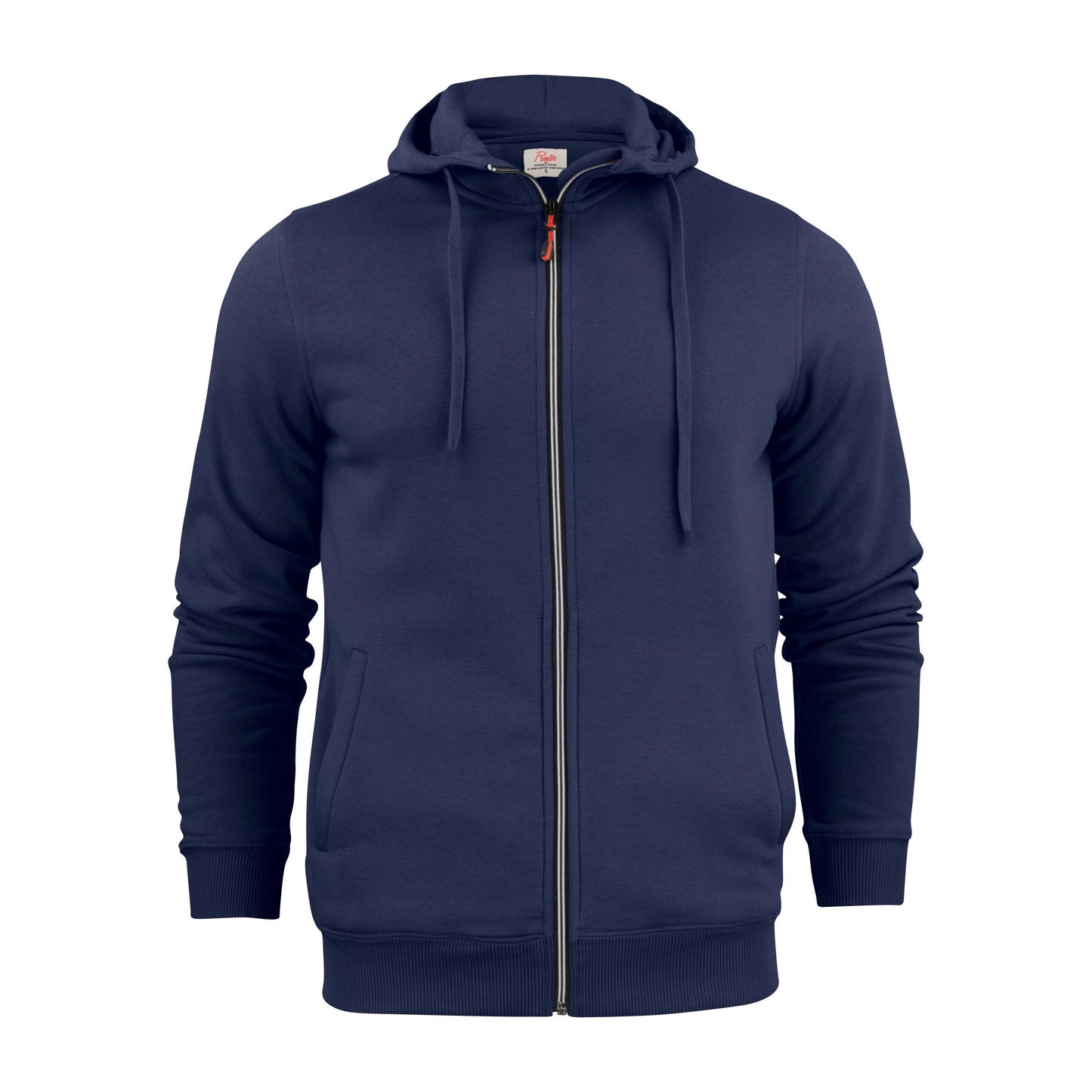 Grey Melange - Front - Printer Mens Overhead Melange Full Zip Hoodie