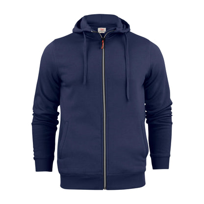 Grey Melange - Front - Printer Mens Overhead Melange Full Zip Hoodie