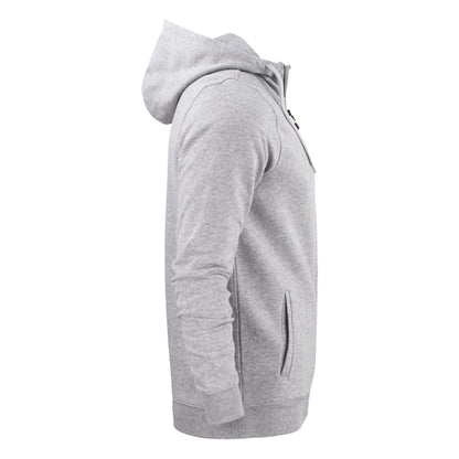 Grey Melange - Side - Printer Mens Overhead Melange Full Zip Hoodie
