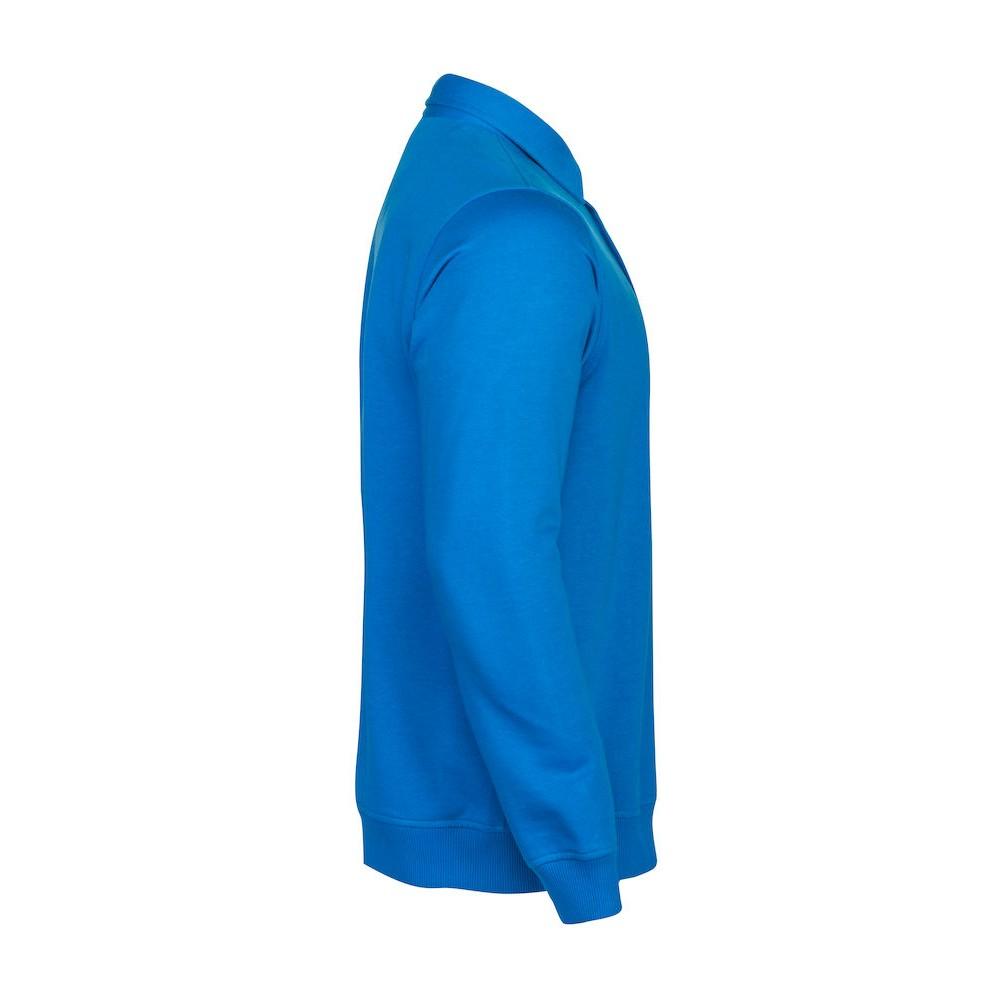 Ocean Blue - Side - Printer Unisex Adult Homerun Long-Sleeved Polo Shirt