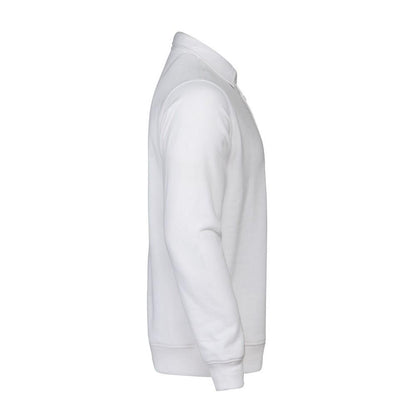 White - Side - Printer Unisex Adult Homerun Long-Sleeved Polo Shirt