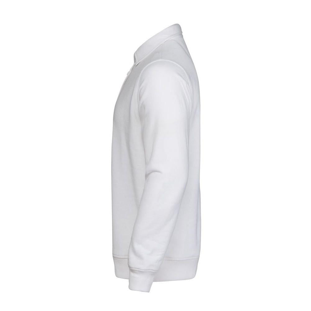 White - Lifestyle - Printer Unisex Adult Homerun Long-Sleeved Polo Shirt
