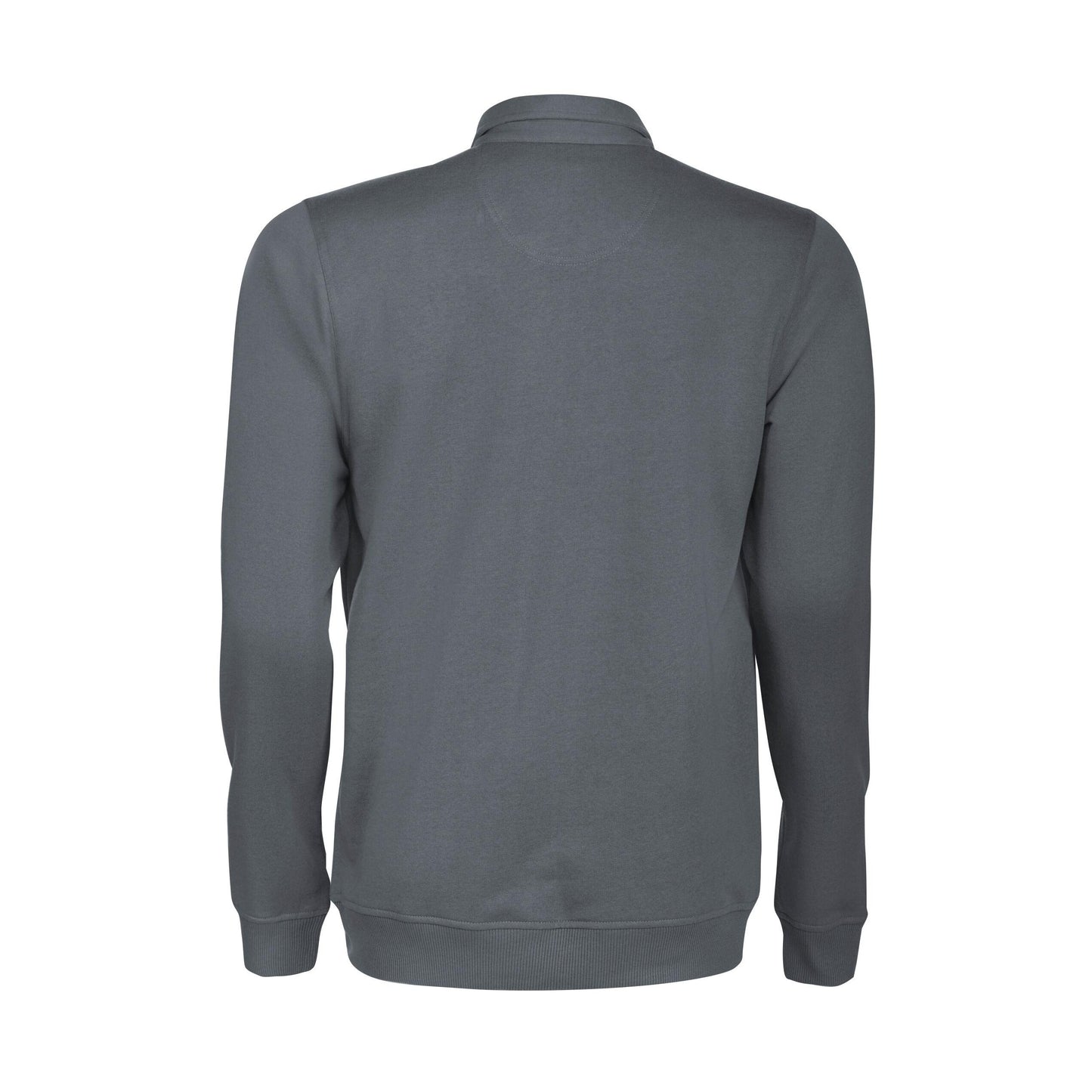 Steel Grey - Back - Printer Unisex Adult Homerun Long-Sleeved Polo Shirt