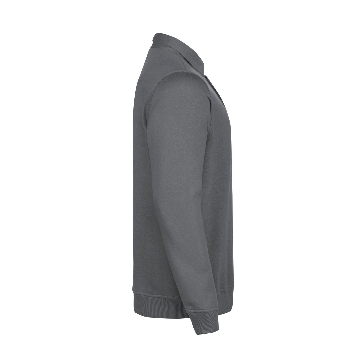 Steel Grey - Side - Printer Unisex Adult Homerun Long-Sleeved Polo Shirt