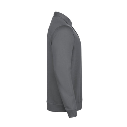 Steel Grey - Side - Printer Unisex Adult Homerun Long-Sleeved Polo Shirt