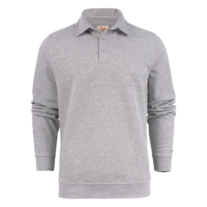 Grey Melange - Back - Printer Unisex Adult Homerun Long-Sleeved Polo Shirt