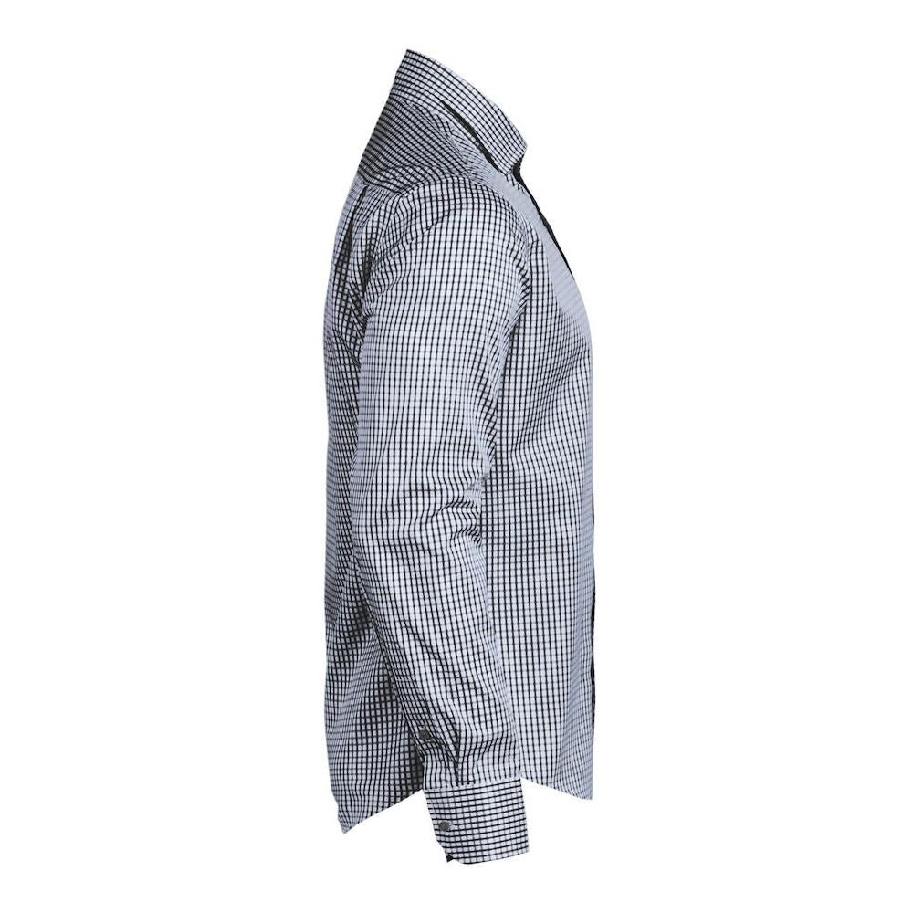 Black - Lifestyle - James Harvest Mens Tribeca Checked Formal Shirt