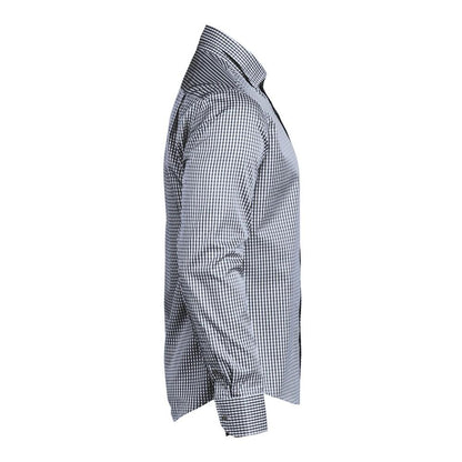 Black - Lifestyle - James Harvest Mens Tribeca Checked Formal Shirt