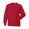 Bright Red - Front - Jerzees Schoolgear Childrens V-Neck Sweatshirt