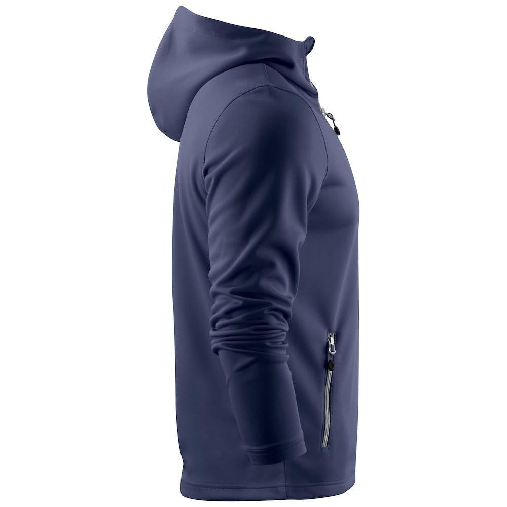 Navy - Side - Printer RED Mens Layback Hoodie