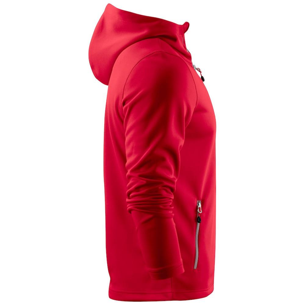 Red - Side - Printer RED Mens Layback Hoodie
