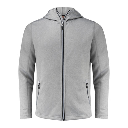 Grey Melange - Front - Printer RED Mens Layback Hoodie