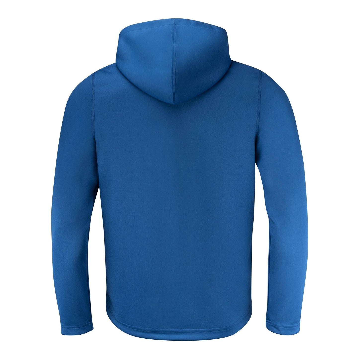 Bright Blue - Side - Printer RED Mens Layback Hoodie