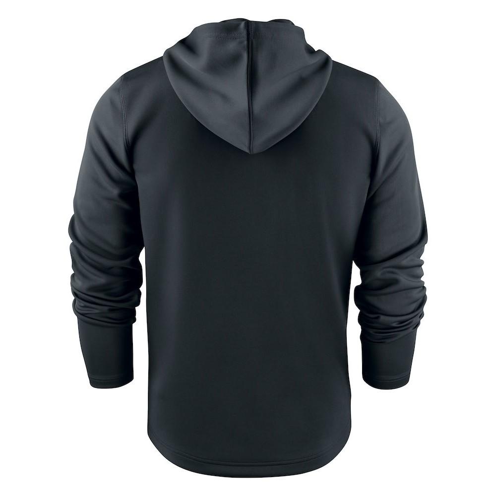 Black - Back - Printer RED Mens Layback Hoodie