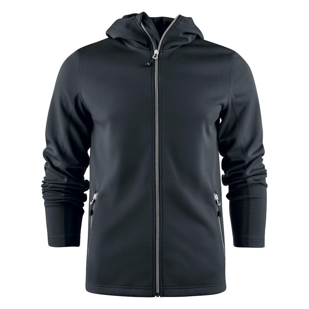 Black - Front - Printer RED Mens Layback Hoodie