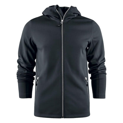 Black - Front - Printer RED Mens Layback Hoodie