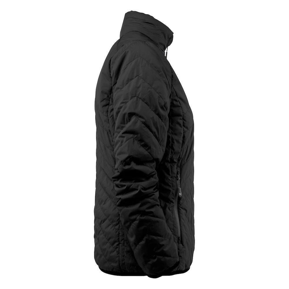Black - Side - James Harvest Womens-Ladies Deer Ridge Padded Jacket