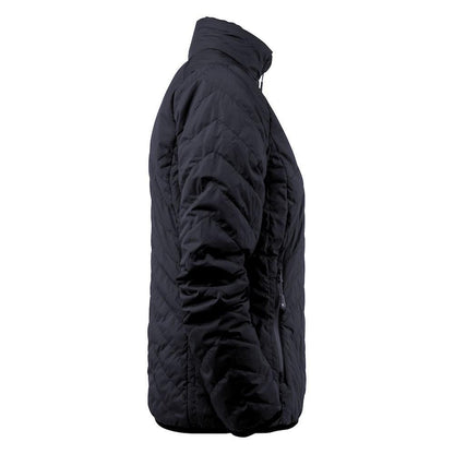 Navy - Side - James Harvest Womens-Ladies Deer Ridge Padded Jacket