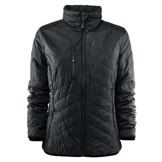 Black - Front - James Harvest Womens-Ladies Deer Ridge Padded Jacket