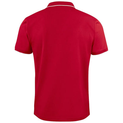 Red - Back - James Harvest Mens Greenville Polo Shirt