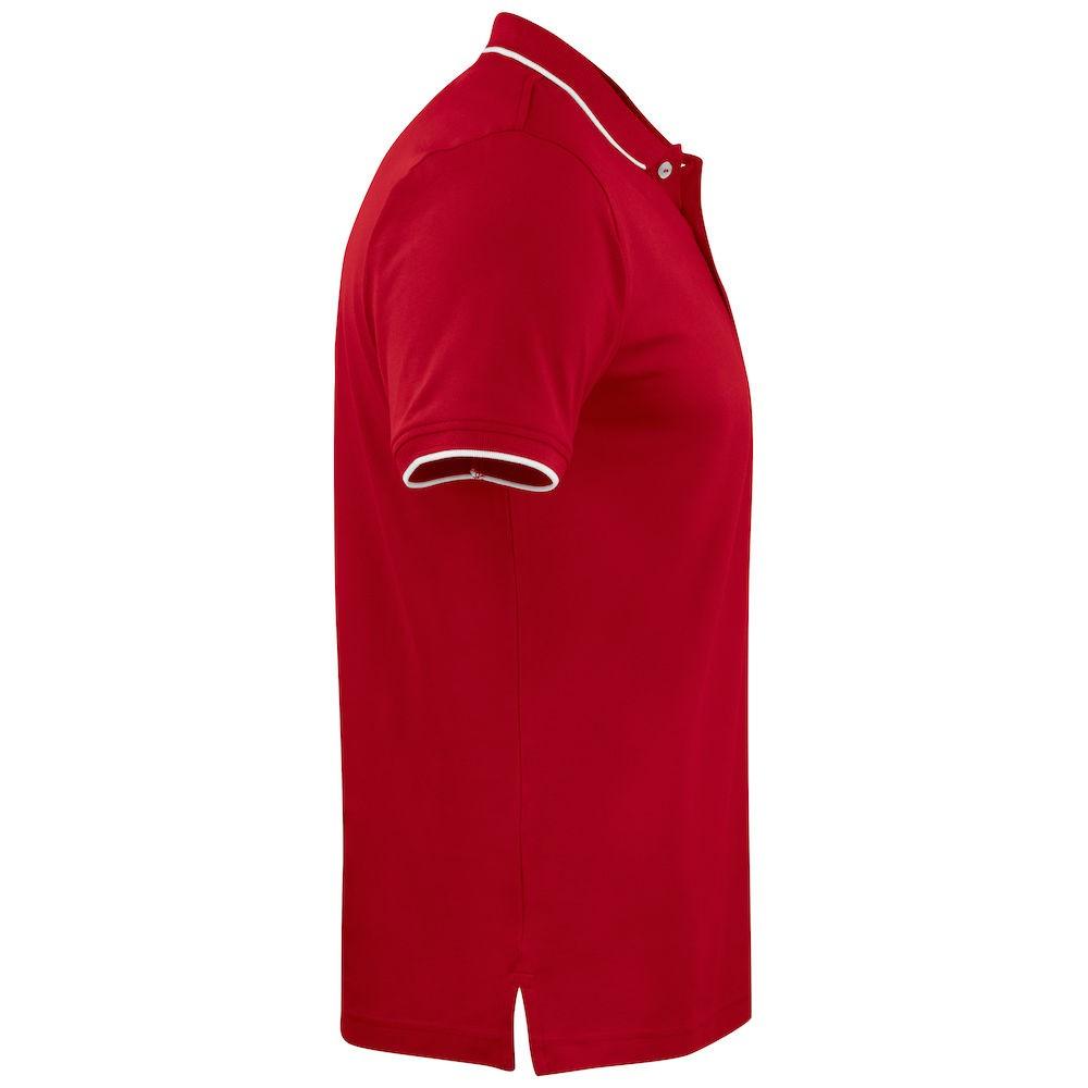 Red - Side - James Harvest Mens Greenville Polo Shirt