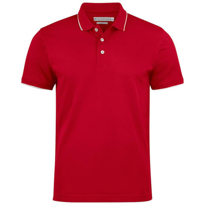 Red - Front - James Harvest Mens Greenville Polo Shirt
