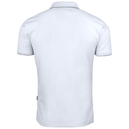 White - Back - James Harvest Mens Greenville Polo Shirt