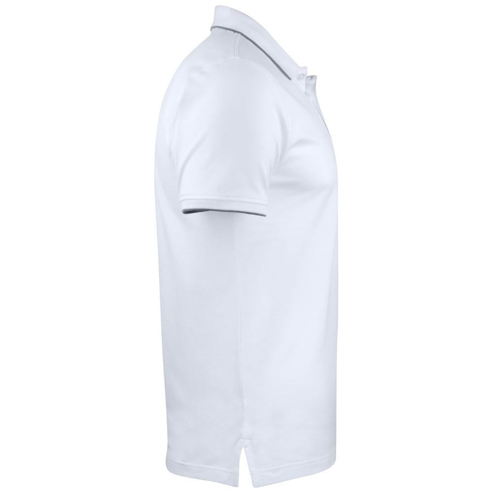 White - Side - James Harvest Mens Greenville Polo Shirt