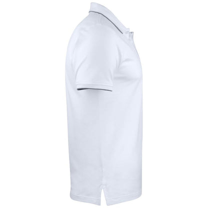 White - Side - James Harvest Mens Greenville Polo Shirt