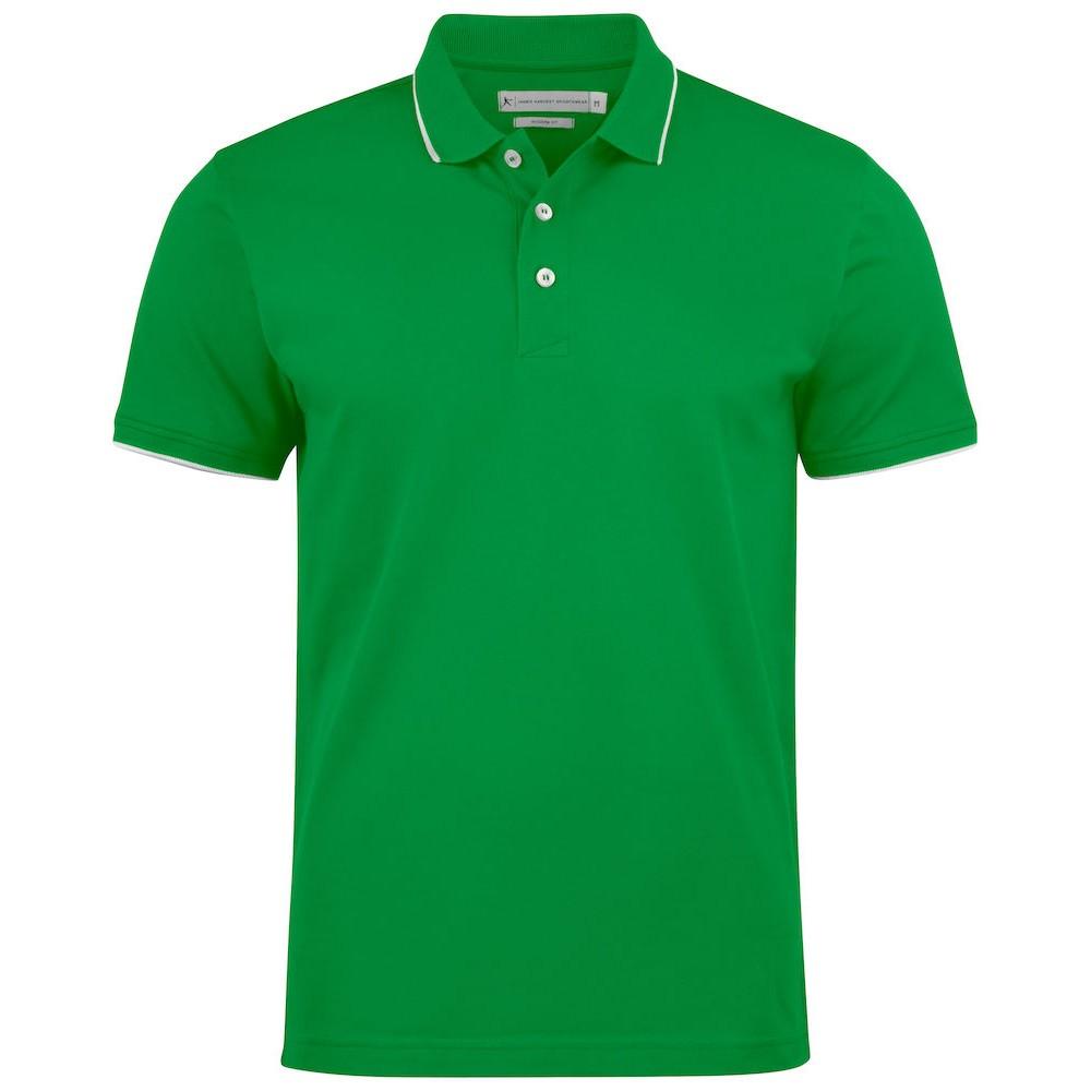 Sport Green - Front - James Harvest Mens Greenville Polo Shirt