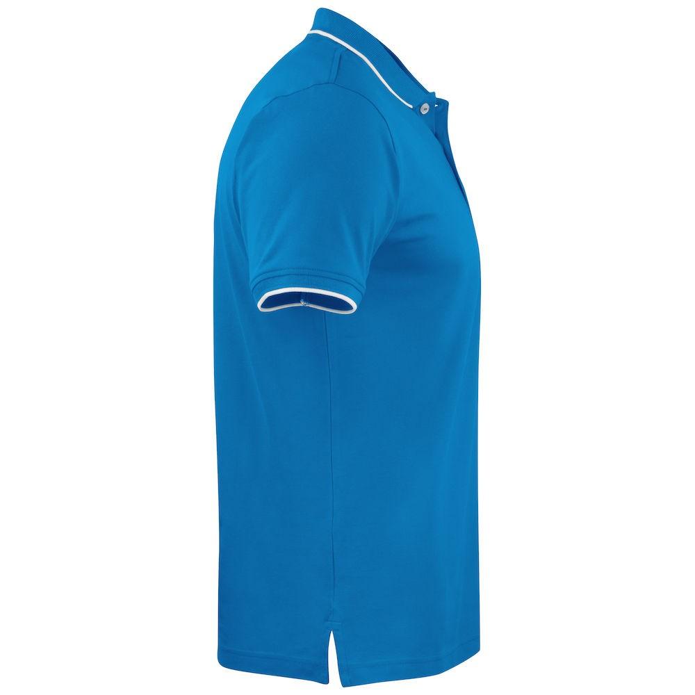 Bright Blue - Back - James Harvest Mens Greenville Polo Shirt