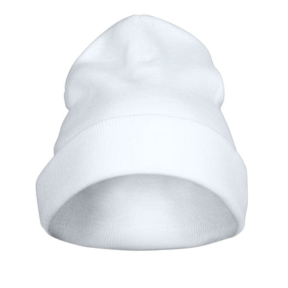 White - Front - Printer Unisex Adult Flexball Beanie